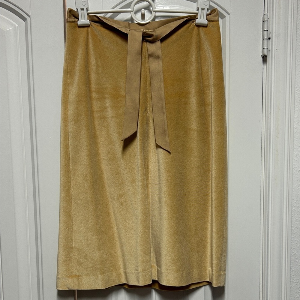 Banana Republic Tan Velvet Pencil Skirt